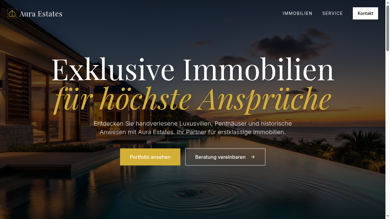 Immobilien Landingpage