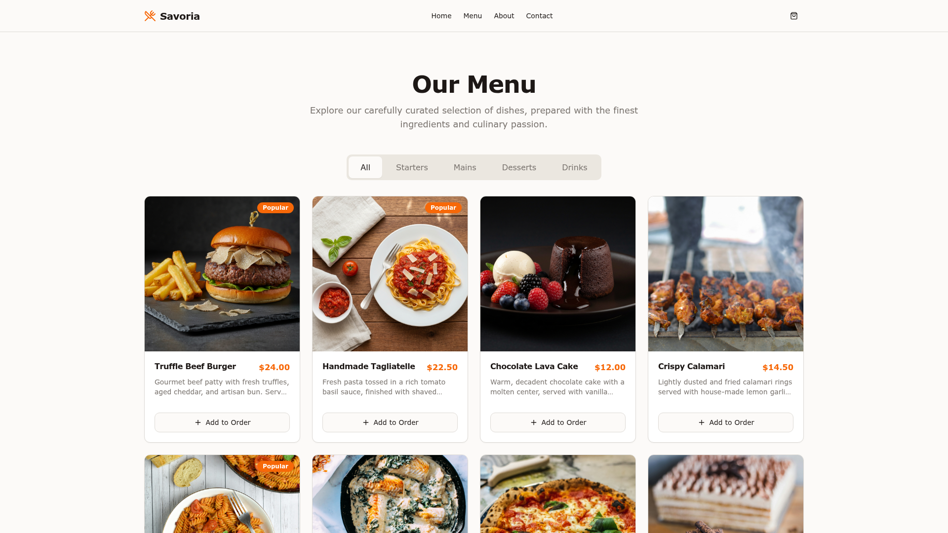 Restaurant Website